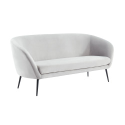 Divani Casa Koeing - Modern Light Grey Fabric Sofa