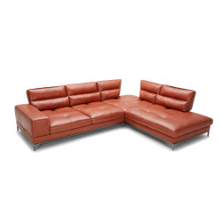 Divani Casa Kudos - Modern Cognac RAF Chaise Sectional Sofa