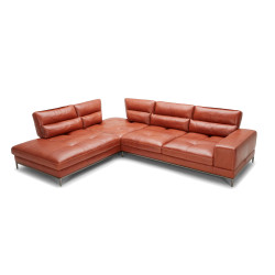 Divani Casa Kudos - Modern Cognac LAF Chaise Sectional Sofa