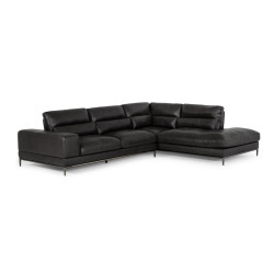 Divani Casa Kudos - Modern Dark Grey RAF Chaise Sectional Sofa