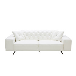 Divani Casa Bartlett Modern White Leather Sofa