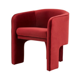 Modrest Kyle Modern Burnt Orange Accent Chair