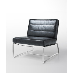 Divani Casa Modern Black Full Leather Leisure Chair