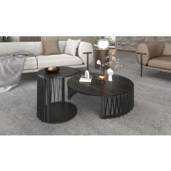 Modrest Larimer - Modern Round Coffee Table Set