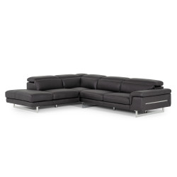 Accenti Italia Lazio - Italian Grey Leather Sectional Sofa