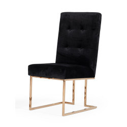 Modrest Legend - Modern Black & Rosegold Dining Chair (Set of 2)