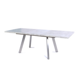 Modrest Lennon Modern Stone Grey Extendable Dining Table