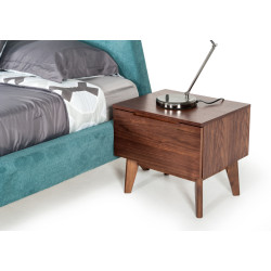 Modrest Lewis Mid-Century Modern Walnut Nightstand