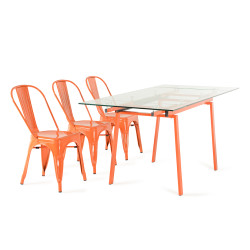 Modrest Linus Contemporary Glass Extendable Dining Table