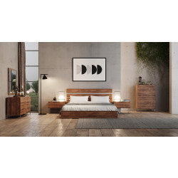 Nova Domus Lorenzo Italian Modern Light Oak Bedroom Set