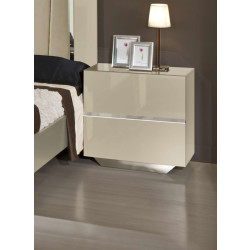 Modrest Luxor Italian Modern Beige Nightstand