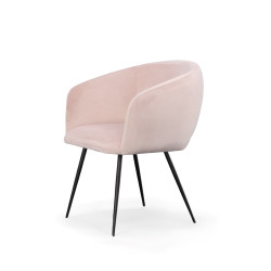 Modrest Luzerne - Modern Pink Velvet Dining Chair