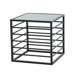 Modrest Malvo - Modern Black + Glass End Table