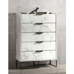 Nova Domus Marbella - Italian Modern White Marble Chest