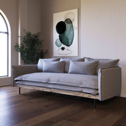 Divani Casa Mathis - Modern Grey Fabric Sofa 