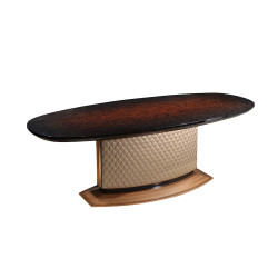A&X Matilda Glam Black, Red & Copper Dining Table