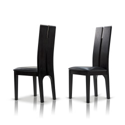 Modrest Maxi Black Oak Dining Chair (Set of 2)