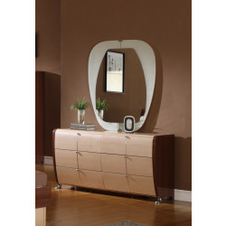 Modrest Maya Modern Two-Tone Dresser & Mirror