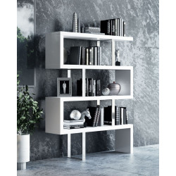 Modrest Maze Modern White High Gloss Bookcase