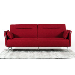 Divani Casa Davenport - Modern Red Fabric Sofa Bed