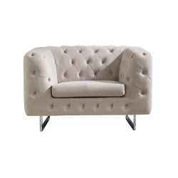 Divani Casa Caswell Modern Beige Fabric Chair