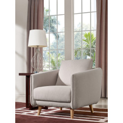 Divani Casa Dakota Modern Beige Fabric Chair