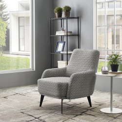 Divani Casa Corydon Modern Herringbone Fabric Accent Chair