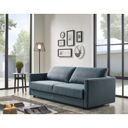 Divani Casa Fredonia Modern Blue-Green Fabric Sofa Bed w/ Storage