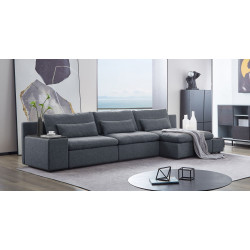 Divani Casa Paseo - Modern Grey Modular Sectional Sofa