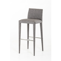 Modrest Medford Modern Grey Fabric Bar Stool
