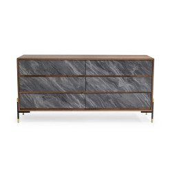 Nova Domus Metcalf - Mid-Century Walnut & Grey Dresser