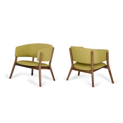 Dante - Modern Gold & Walnut Accent Chair (Set of 2)