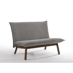 Modrest Gardner Modern Grey & Walnut Loveseat