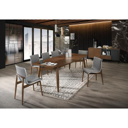 Modrest Ackley - Modern Walnut Rectangular Dining Table