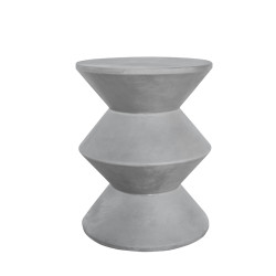 Modrest Ruiz Modern Grey Concrete Round Stool