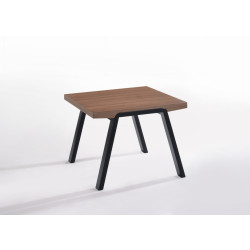 Modrest Rhett Modern Walnut & Black End Table