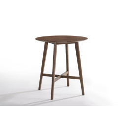Modrest Candice Modern Round Walnut Bar Table