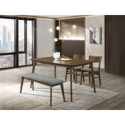 Modrest Castillo - Modern Walnut Dining Bench
