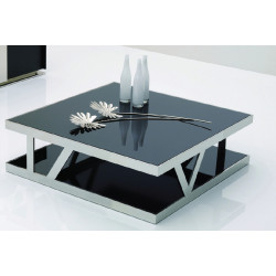 Modrest 929E - Modern Black Glass Coffee Table