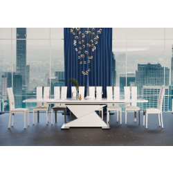 Modrest Bono "Z" - Modern White Dining Table
