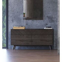 Modrest Daisy Mid-Century Dark Acacia Dresser