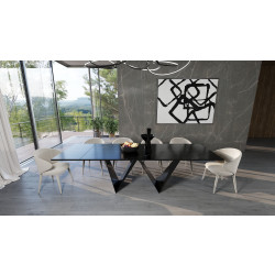 Modrest Fritz - Modern Black Ceramic Dining Table