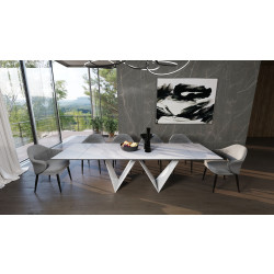 Modrest Fritz - Modern White Ceramic Dining Table