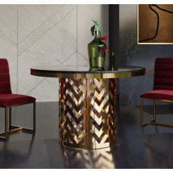 Modrest Kowal - Glam Black Marble Dining Table