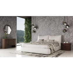 Modrest Patrick - Modern White Leather Bed