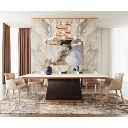 Modrest Peak XL - Modern Black Oak Dining Table 