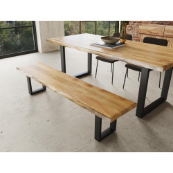 Modrest Secota - Live Edge Acacia Wood Bench