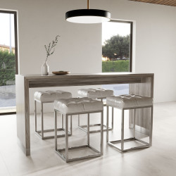 Modrest Silas Modern Grey Elm Counter Table