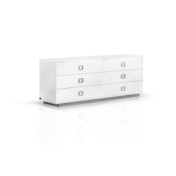 A&X Victoria - Modern White Crocodile Dresser