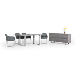 Modrest Murphy & Sweeny Modern Grey Dining Set